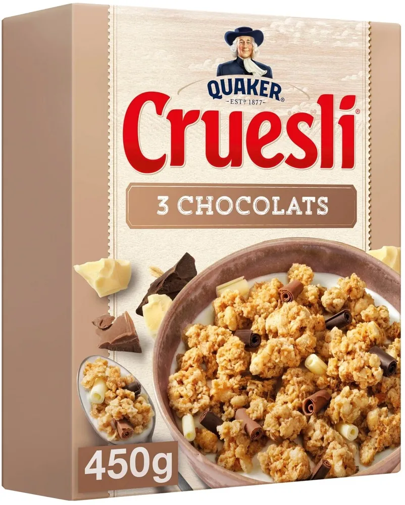 Quaker Cruesli 3 chocolats
