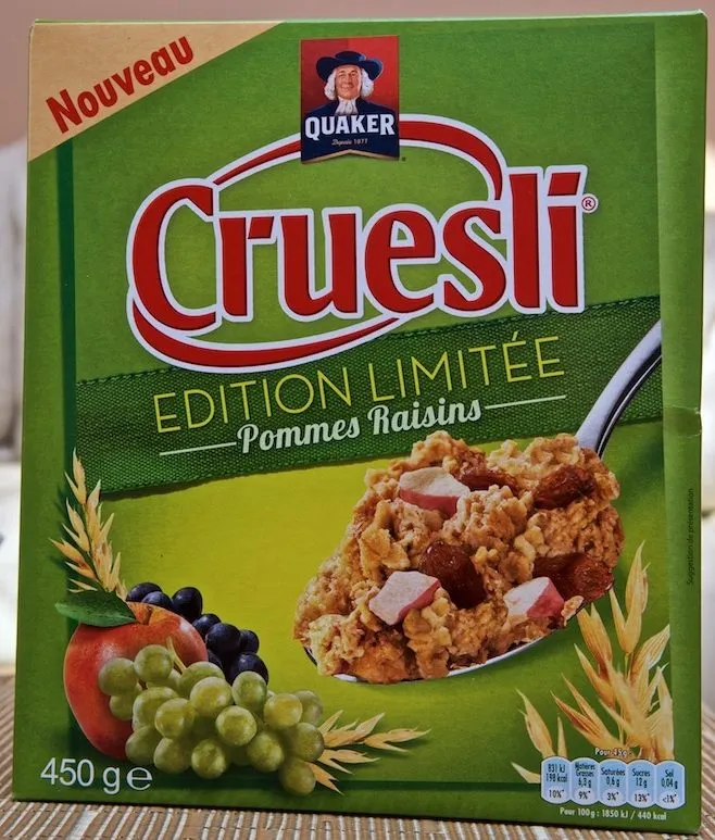 Cruesli Édition Limitée croustillant Pommes Raisins