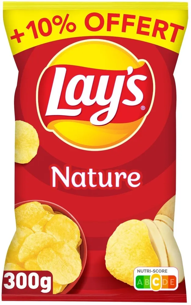 Lay's Chips Nature 300 g + 10% offert