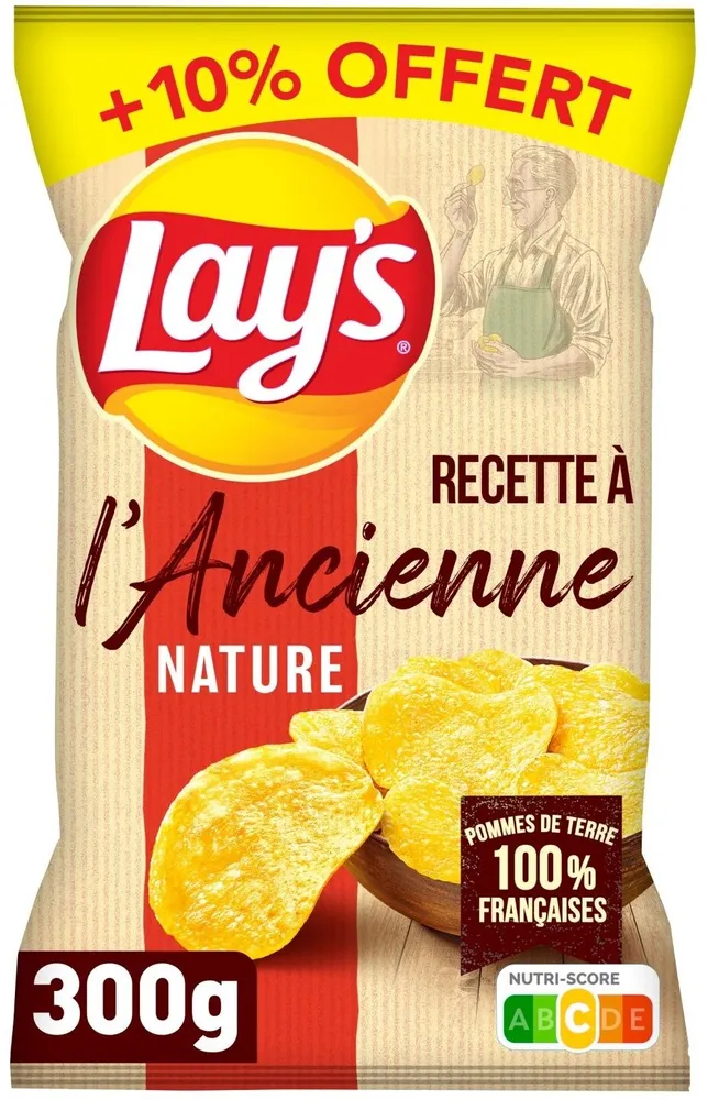 Lay's Recette à l'ancienne nature 300 g + 10% offert