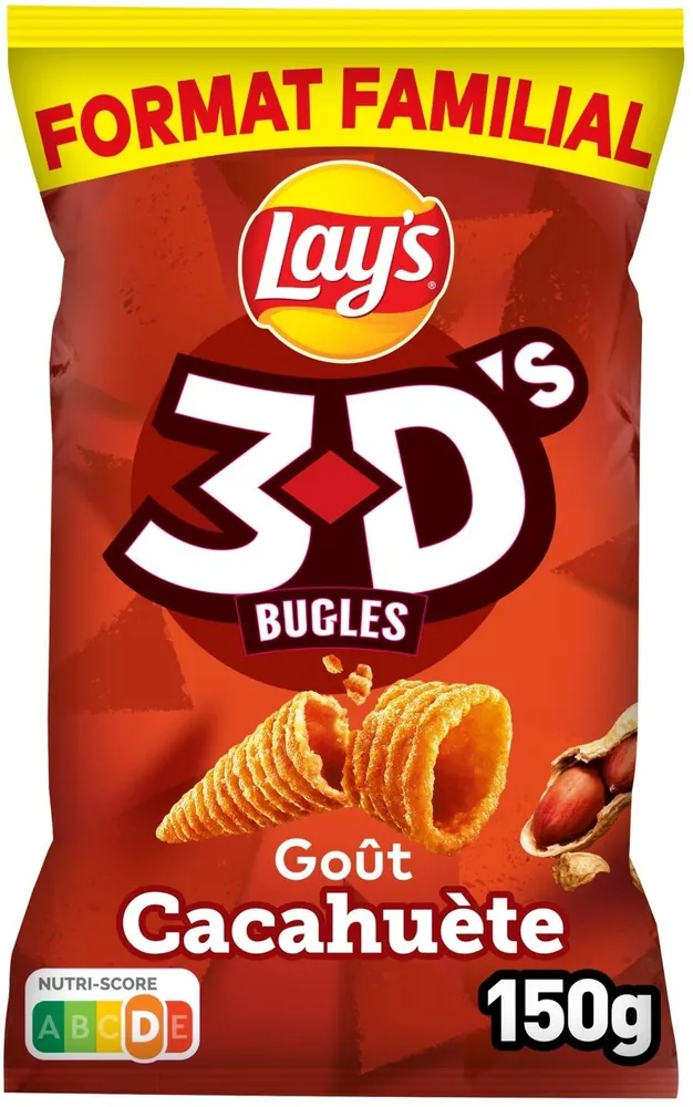 Lay's 3D's Bugles goût cacahuète format familial