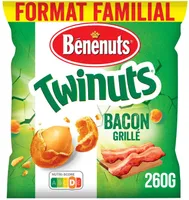Bénénuts Twinuts saveur bacon grillé format familial