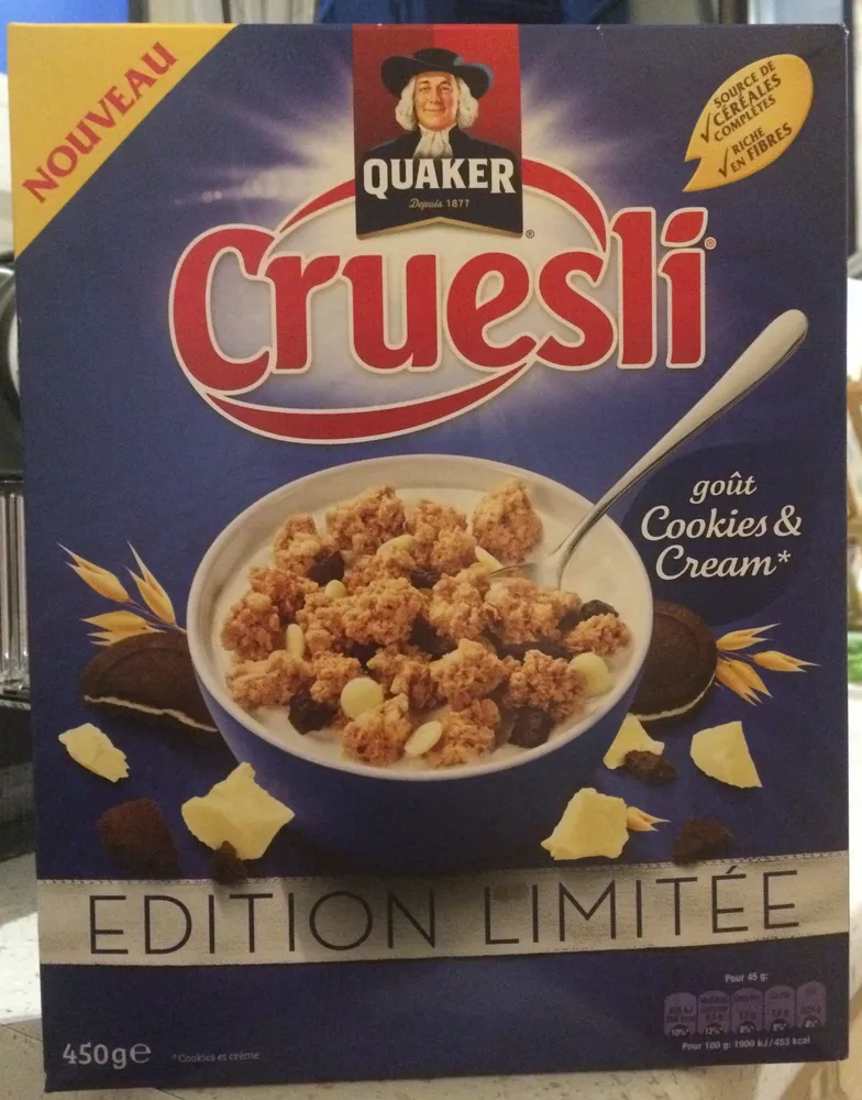 Cruesli - Goût Cookies & Cream