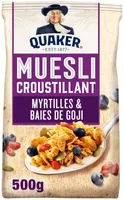 Quaker Muesli Croustillant Myrtilles & baies de goji