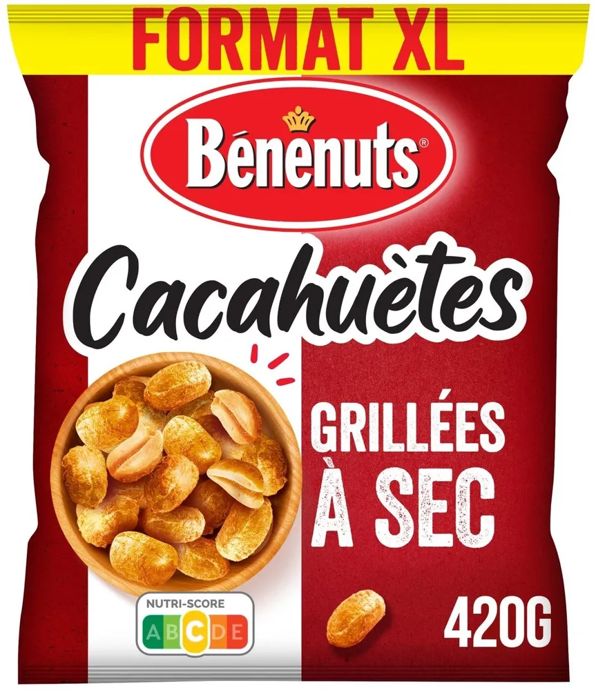 Bénénuts Cacahuètes grillées à sec format XL