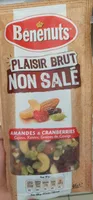 Bénénuts Plaisir brut Amandes & cranberries cajous, raisins, graines de courge
