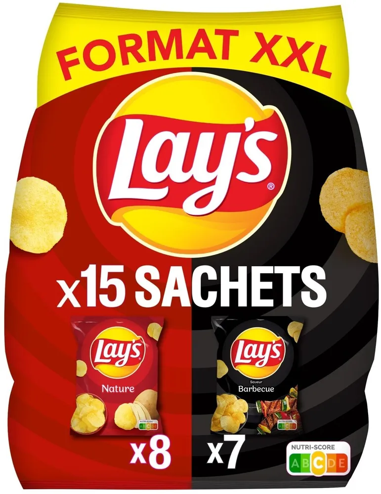 Lay's nature 8 x 25 g et barbecue 7 x 27,5 g format XXL