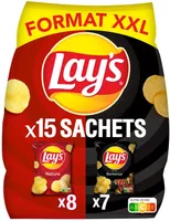 Lay's nature 8 x 25 g et barbecue 7 x 27,5 g format XXL