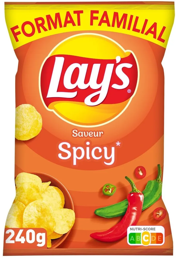 Lay's saveur spicy format familial