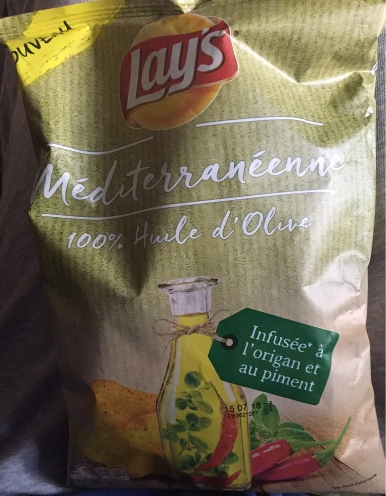 Lay's Méditerranéenne infusion 100% huile d'olive origan et piment