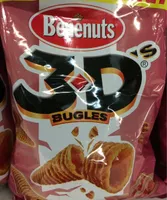 Bénénuts 3D's Bugles goût bacon 5 x 85 g + 1 offert