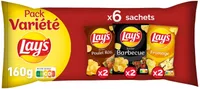 Lay's saveur poulet rôti, barbecue 4 x 27,5 g et emmental 2 x 25 g