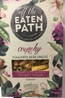 Off the Eaten Path Crunchy pea & pinto bean snacks caramelised onion & balsamic vinegar