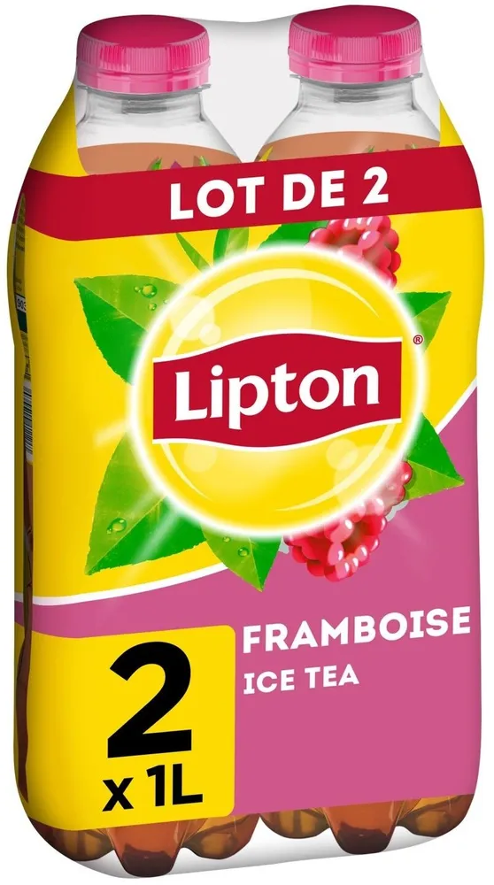 Lipton Ice Tea saveur framboise lot de 2 x 1 L