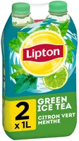 Lipton Green Ice Tea saveur citron vert menthe lot de 2 x 1 L
