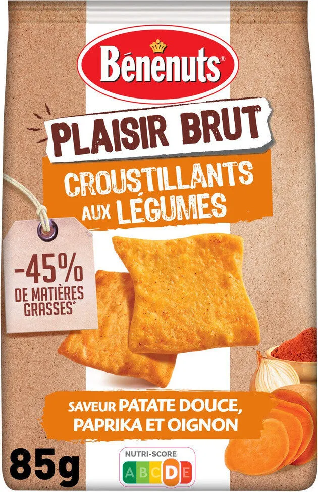 Croustillants aux légumes saveur patate douce, paprika et oignon