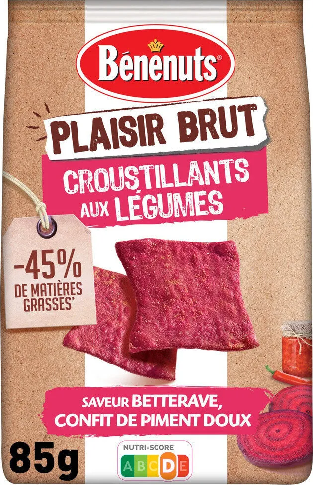 Bénénuts Plaisir Brut Croustillants aux légumes saveur betterave, confit de piment doux