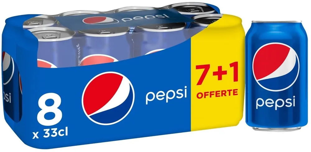 Pepsi 7 x 33 cl + 1 offerte