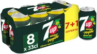 7UP saveur mojito citron vert & menthe 7 x 33 cl + 1 offerte