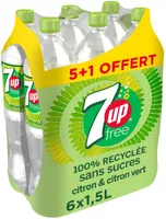 7UP Free saveur citron & citron vert 5 x 1,5 L + 1 offerte