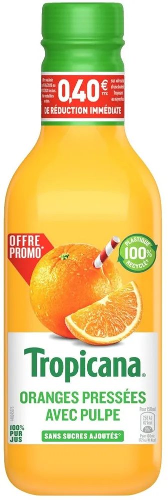 Tropicana Oranges pressées avec pulpe