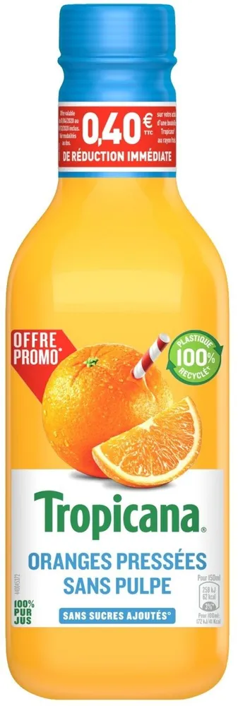 Jus d'orange sans pulpe