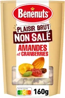 Bénénuts Plaisir brut Amandes & cranberries cajous, raisins, graines de courge