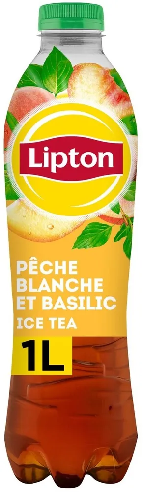 Ice Tea Saveur Pêche Blanche et pointe de basilic