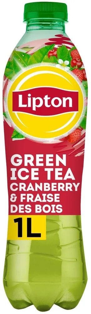Lipton Green Ice Tea saveur cranberry & fraise des bois 1 L