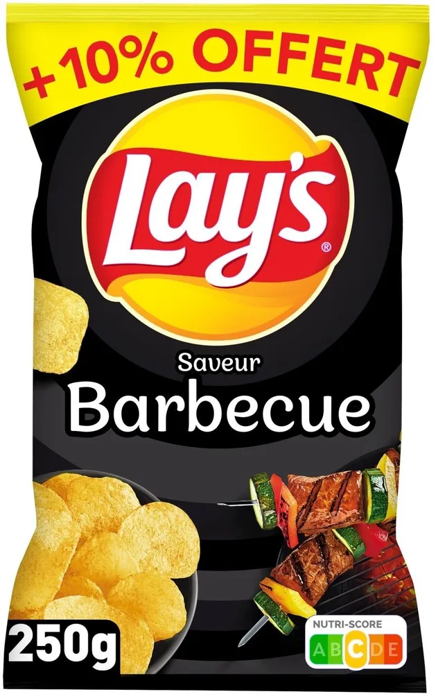 Lay's saveur barbecue 250 g  10% offert
