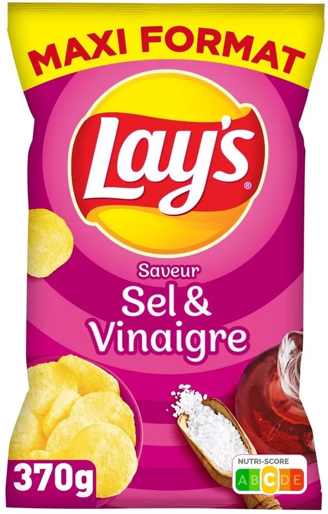 Lay's saveur sel & vinaigre maxi format
