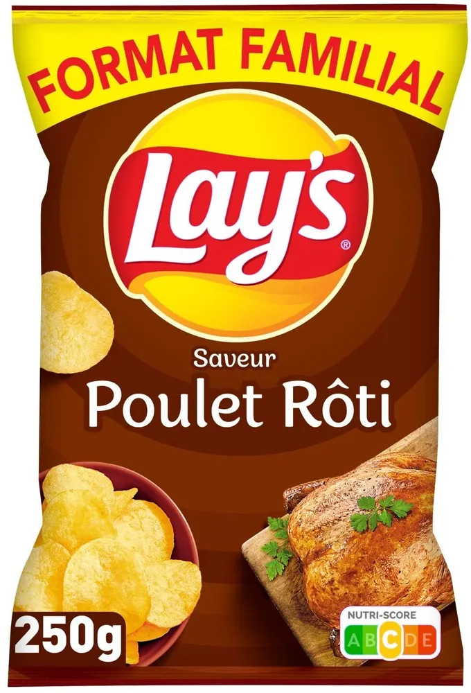 Chips saveur poulet rôti format familial