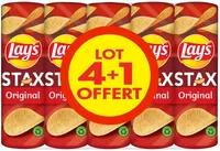 Lay's Stax original 4 x 170 g + 1 offert