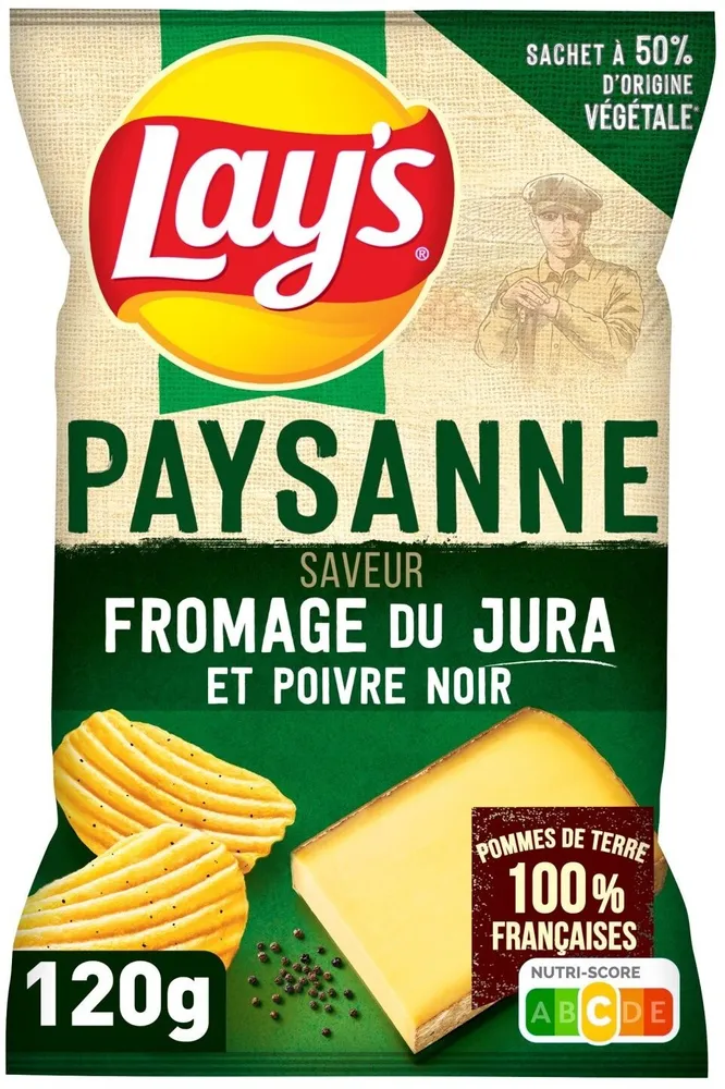 Lay's Paysanne saveur fromage du Jura et poivre noir