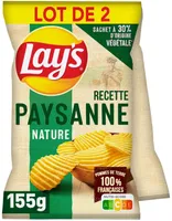 Lay's Recette paysanne nature lot de 2 x 155 g