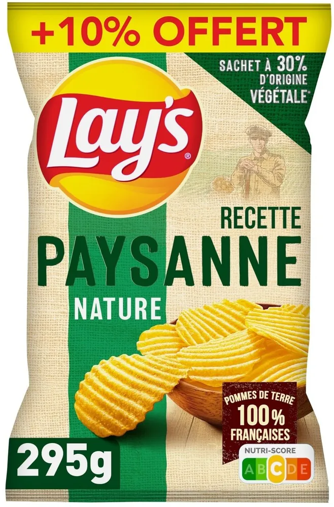 Lay's Recette paysanne nature 295 g + 10% offert