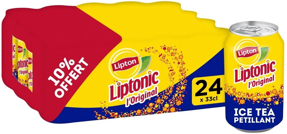 Lipton Liptonic l'original pétillant 24 x 33 cl dont 10% offert