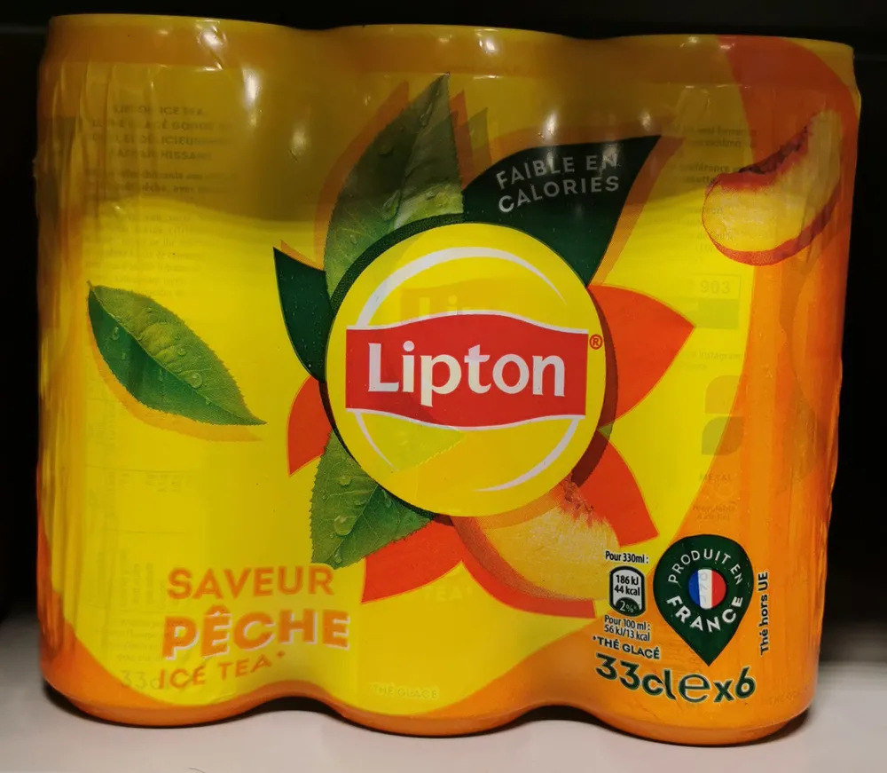 Thé glacé saveur pêche