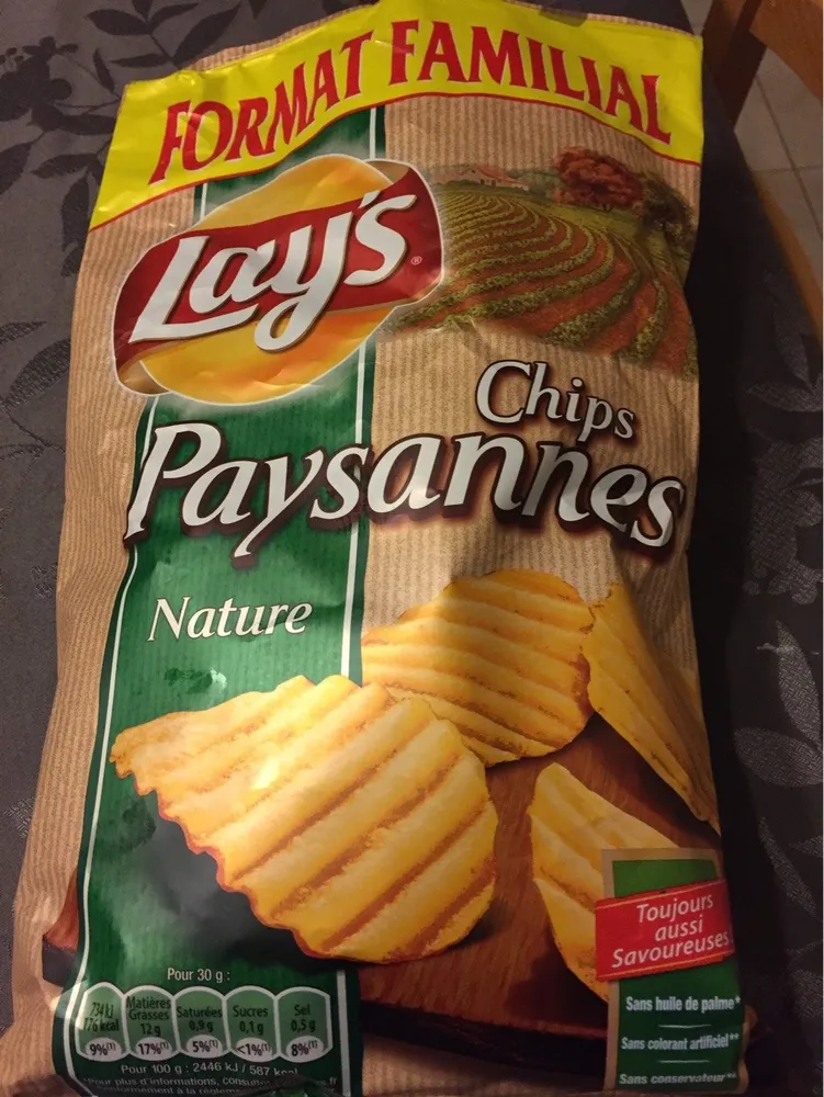 Chips paysannes nature (format familial)