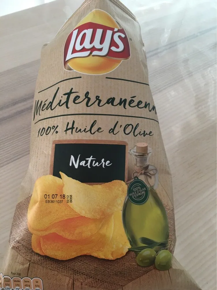Chips méditerranéenne 100% huile d'olive Nature