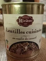 Lentilles cuisinées au confit de canard