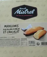 Madeleines pur beurre coco et chocolat