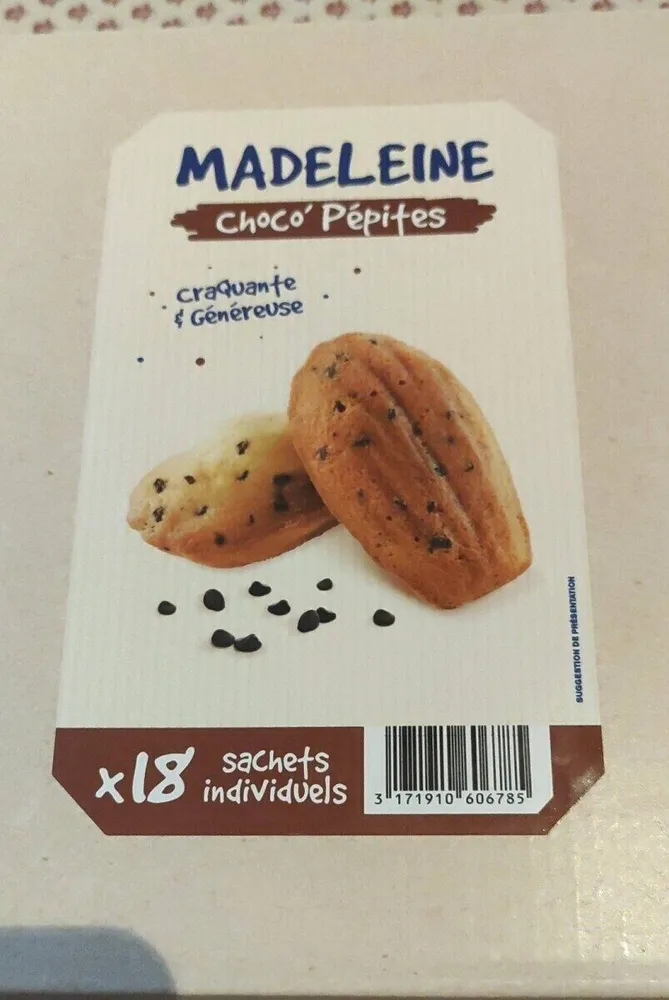 Madeleine choco' pépites