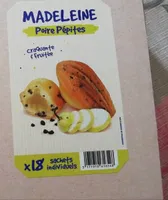 Madeleines poires pépites