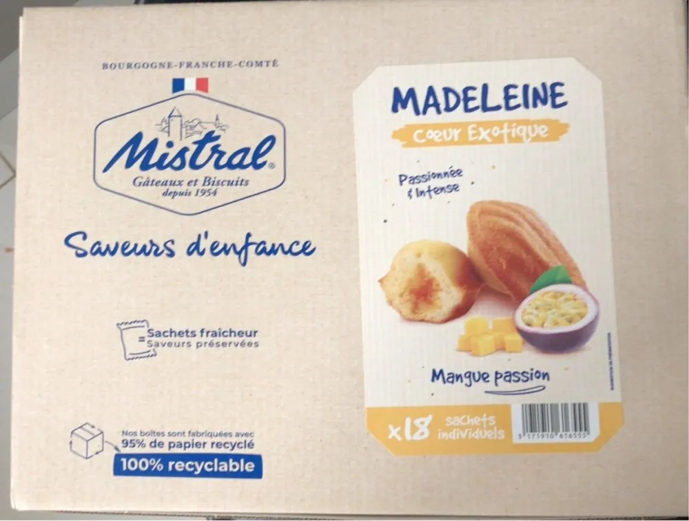 Madeleine coeur exotique