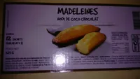 Madeleine noix de coco chocolat