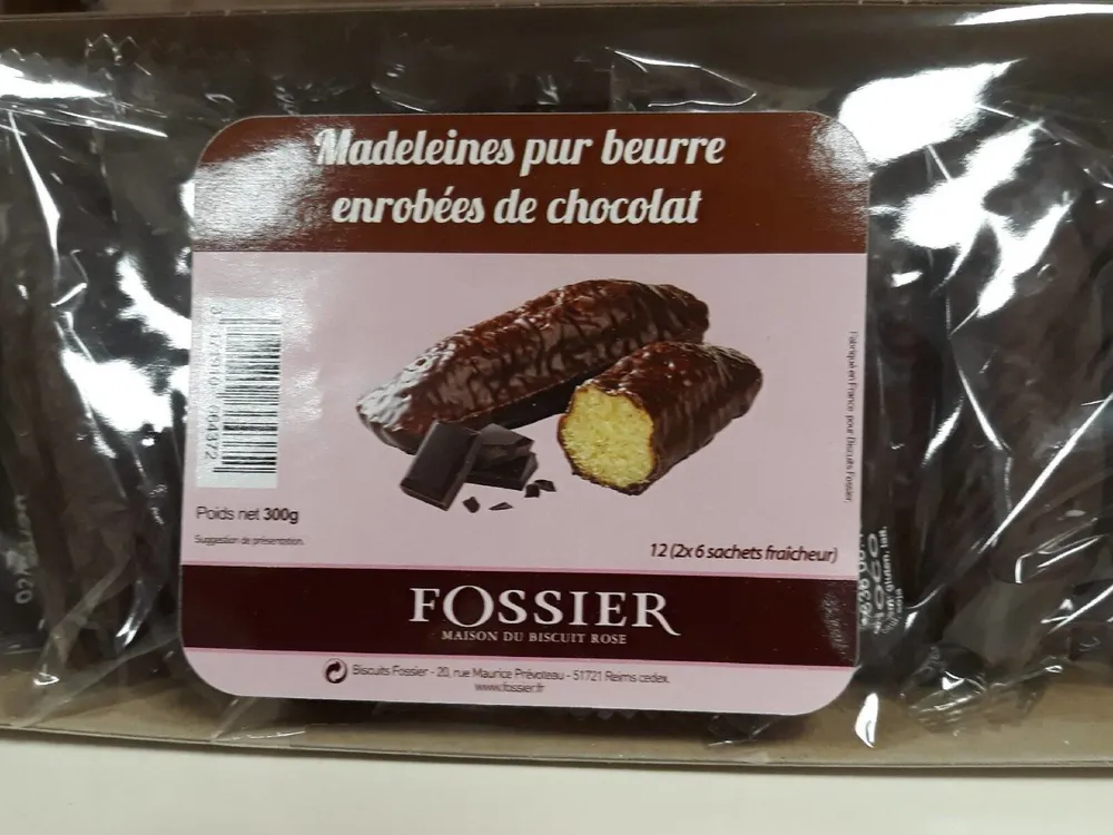 Madeleine pur beurre enrobés de chocolat