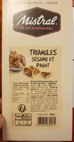 Triangle sesame pavot