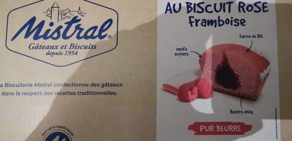 Moelleux au biscuit rose framboise
