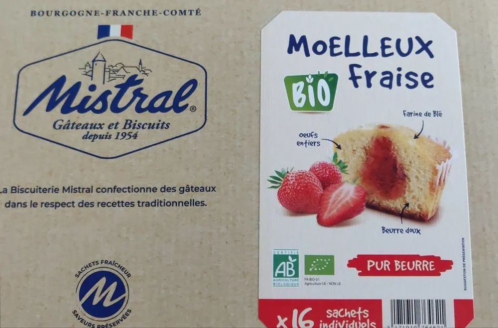 Moelleux fraise bio